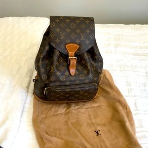 Louis Vuitton Montsouris GM Leather Backpack